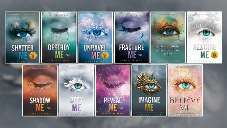 پک 12 جلدی کتاب های SHATTER ME به همراه جعبه